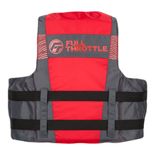 Full Throttle Adult Nylon Life Jacket - S/M - Black/Red
