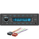 VDO 12V Radio with FM RDS Tuner MP3/WMA/USB/Bluetooth - Blue Illumination - Includes Power Speaker Harness