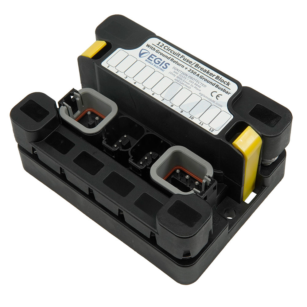 Egis MT Series 6+6 Sealed Fuse Block with Ground Busbar