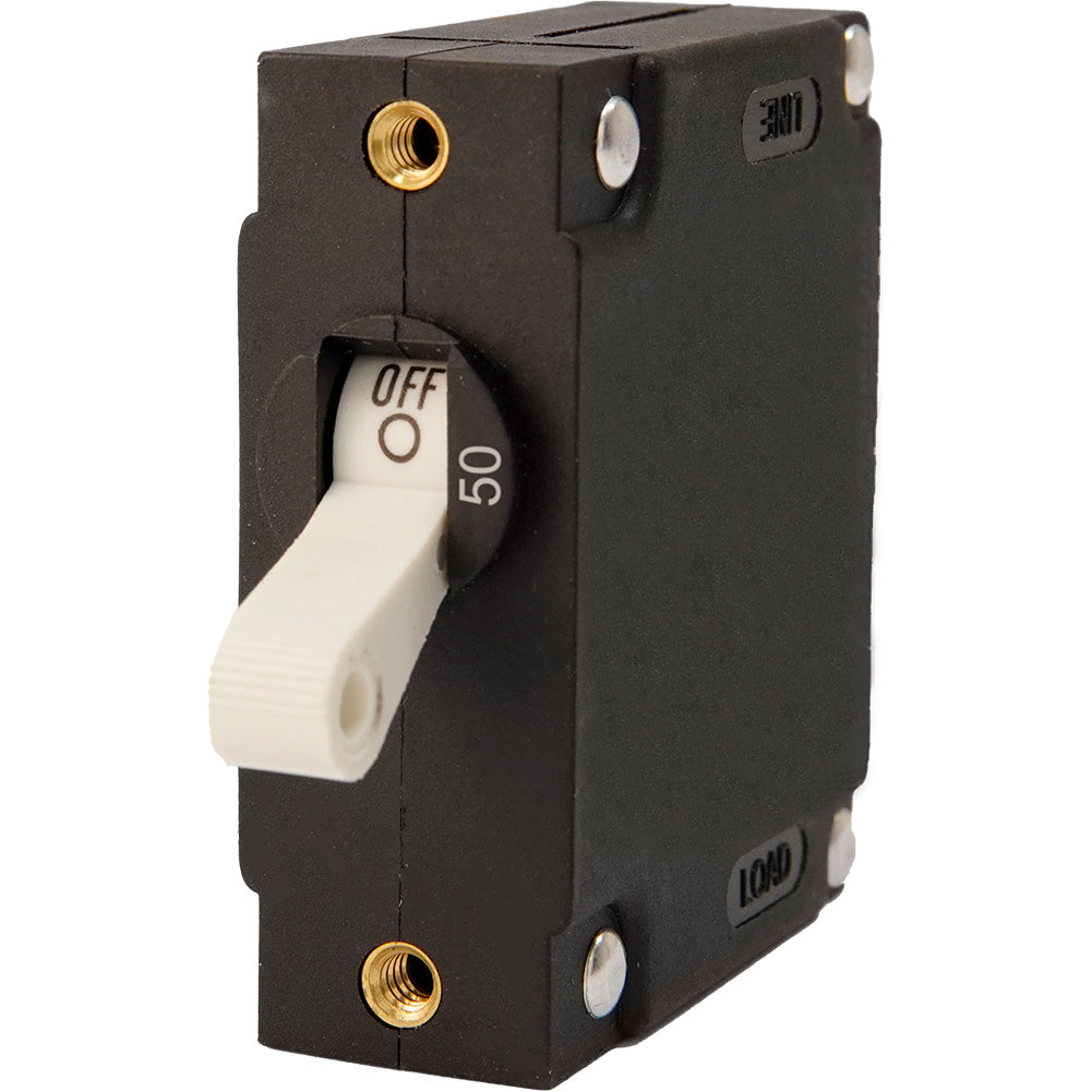 Egis A Series White Toggle Panel Mount Circuit Breaker - Single Pole 50A
