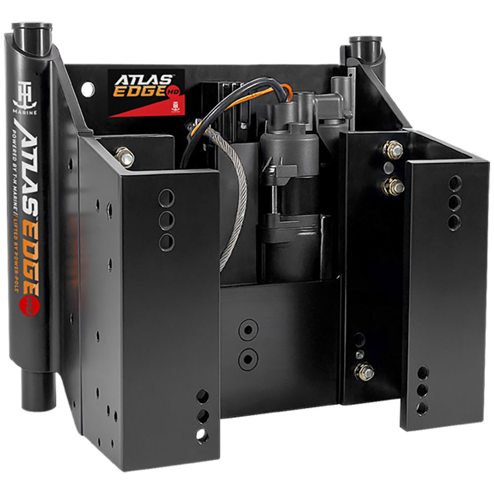 T-H Marine ATLAS™ EDGE 4" Set Back Hydraulic Jack Plate - Heavy Duty - Black