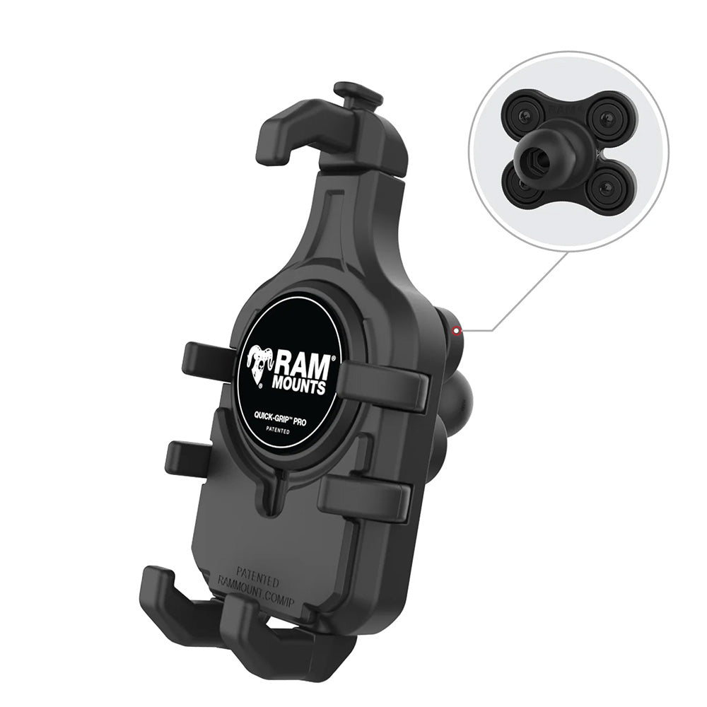Ram Mount RAM® Quick-Grip™ Pro Phone Holder with Ball & Vibration Damper