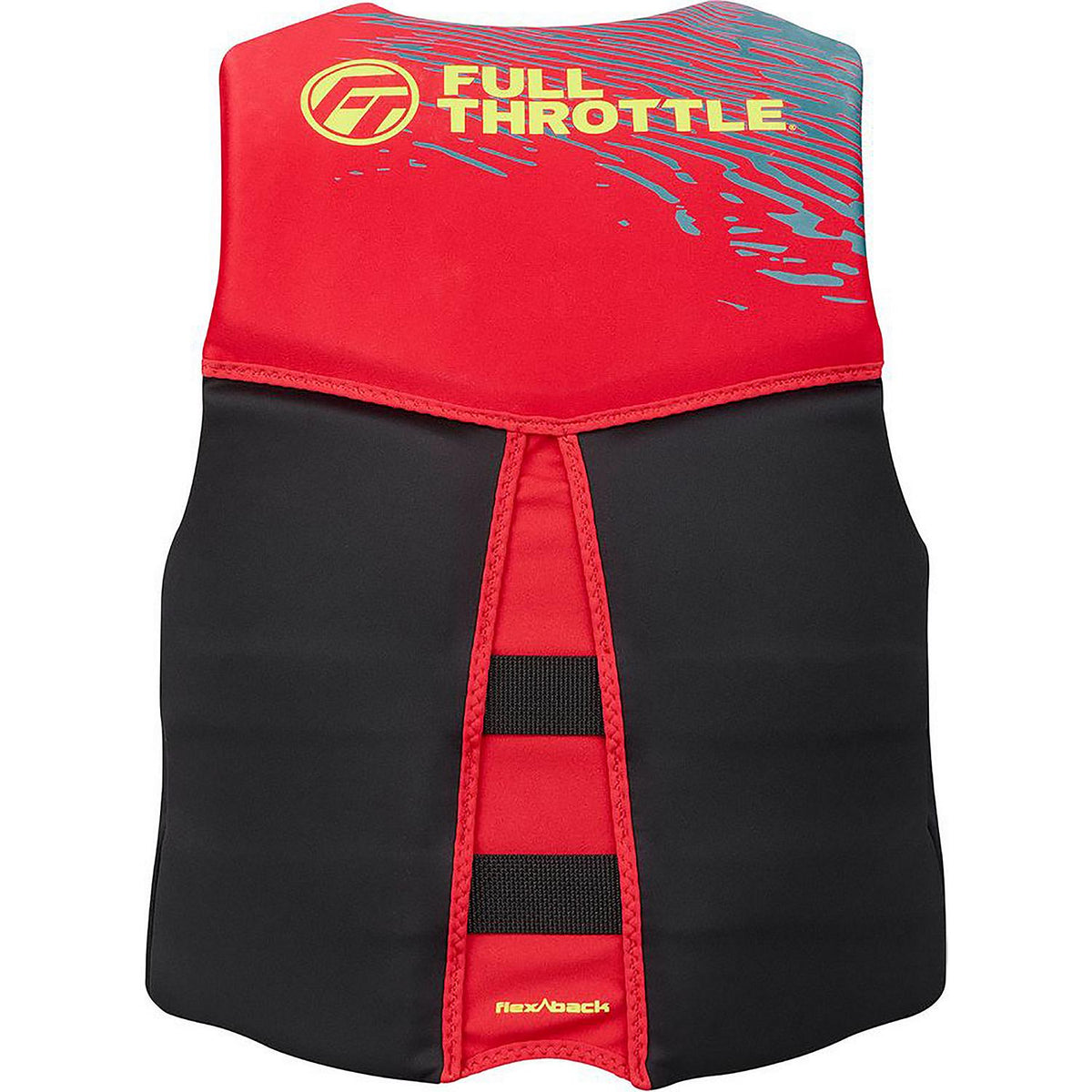 Full Throttle Rapid Dry Flex Back Life Jacket, Red, 2XL, 90 + lbs.