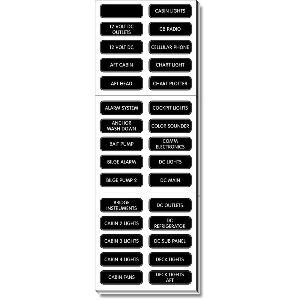 Blue Sea Label Kit Ac 8039 120 Label Set