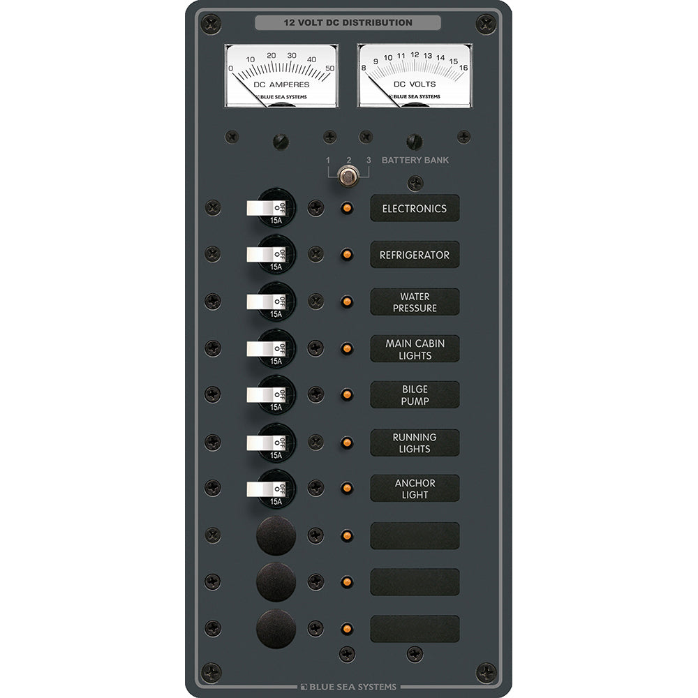 Blue Sea Systems 8082 DC 10 Position Toggle Branch Circuit Breaker Panel
