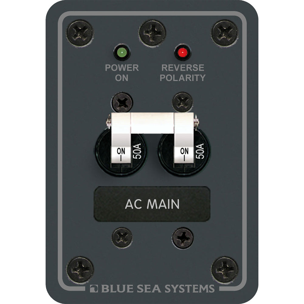 Blue Sea Systems 8079 AC Main Only Circuit Breaker Panel - White Switches