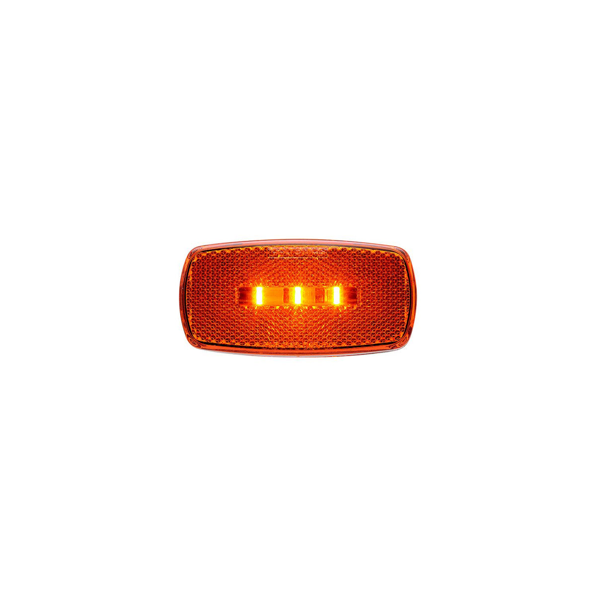 Optronics Surface Mount LED Marker/ Clearance Light with Reflex, White Base, Amber Lens