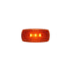 Optronics Surface Mount LED Marker/ Clearance Light with Reflex, White Base, Amber Lens