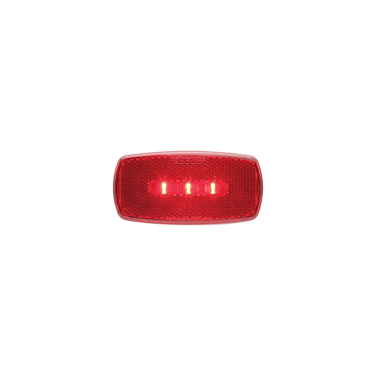 Optronics Surface Mount LED Marker/ Clearance Lights with Reflex, White Base, Red Lens