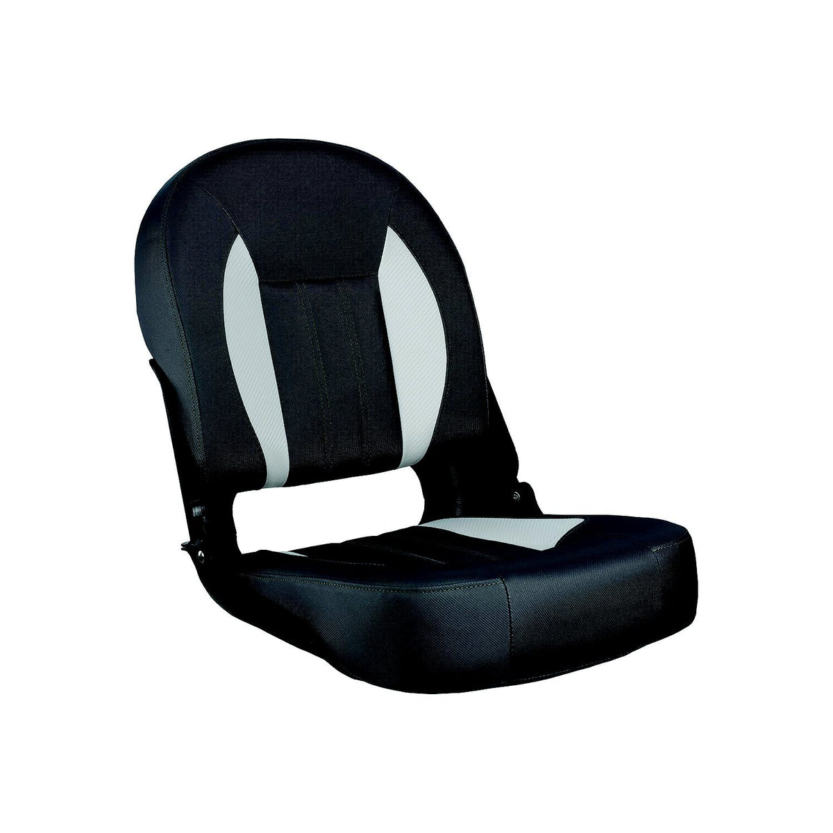 Springfield Marine Skipper Premium Low Back Folding Seat, Charcoal and Gray White