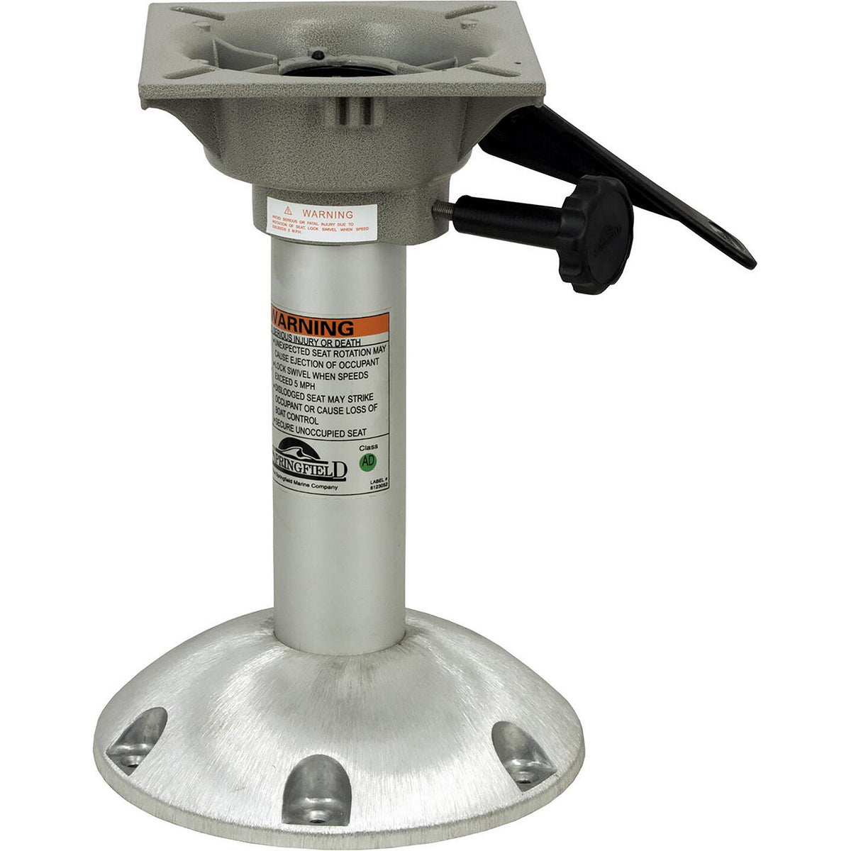 Springfield Marine 2-3/8" Explorer Fixed-Height Pedestal with Locking Swivel, 12", 2-3/8"