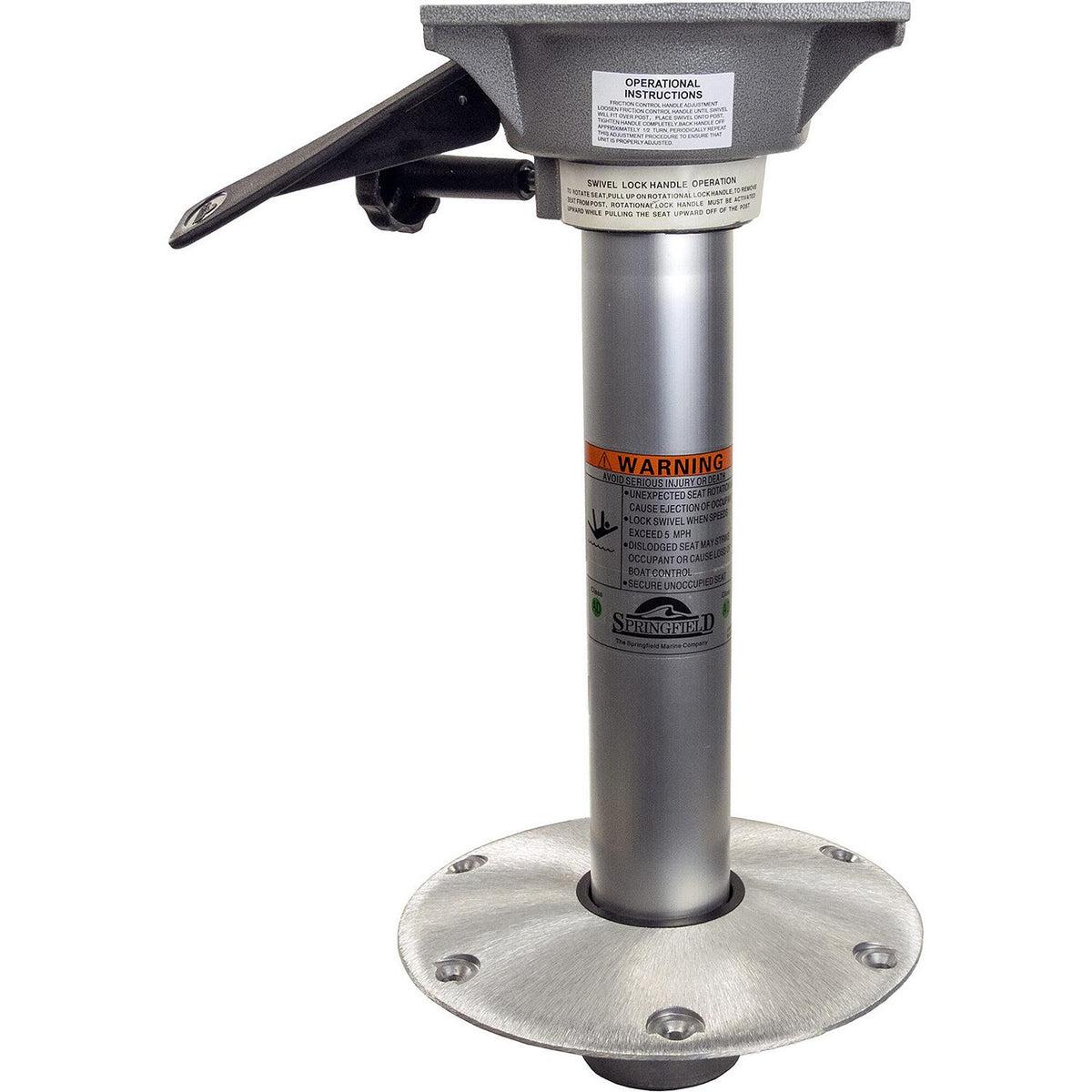 Springfield Marine 2-3/8 3-Piece Plug-In Locking Pedestal Sets, AD, 15"