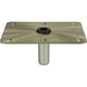 Springfield Marine Kingpin™ Threaded Rectangular Steel Base, Satin Finish, 6" x 8" Stainless Steel