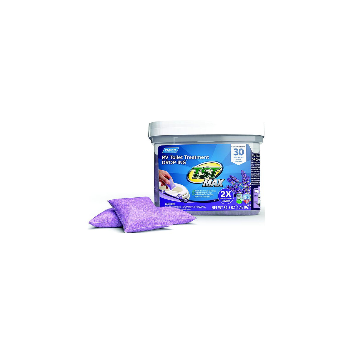 Camco TST Max Toilet Treatment Drop-Ins, 30 Pack, Lavender
