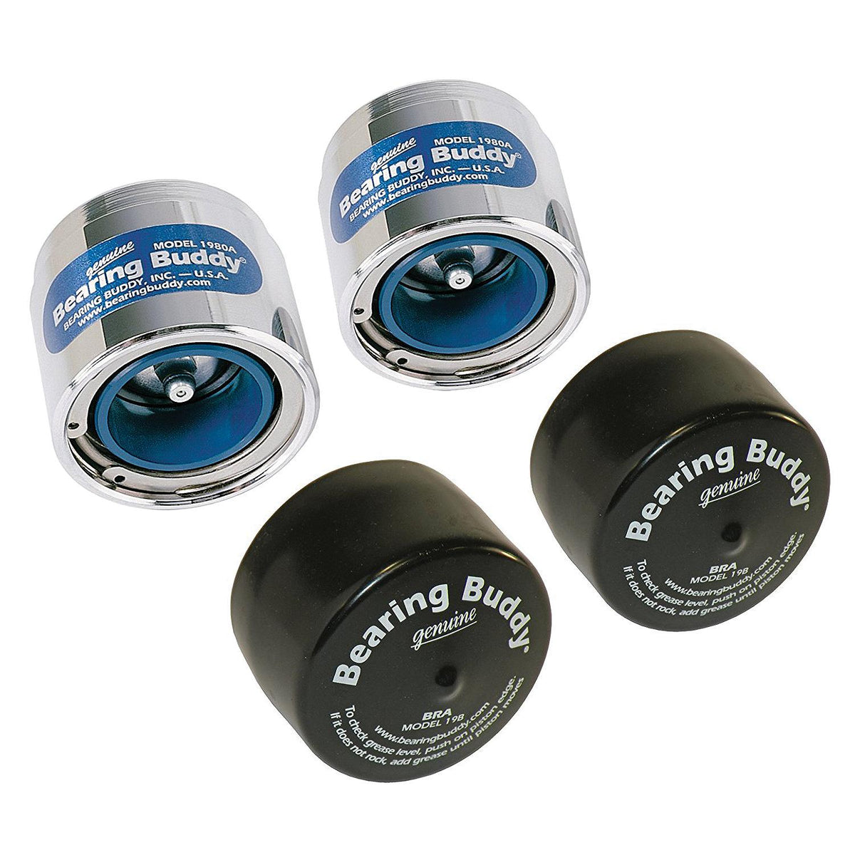 Bearing Buddy Chrome Trailer Wheel Bearing Protector | 2 Pack 42201