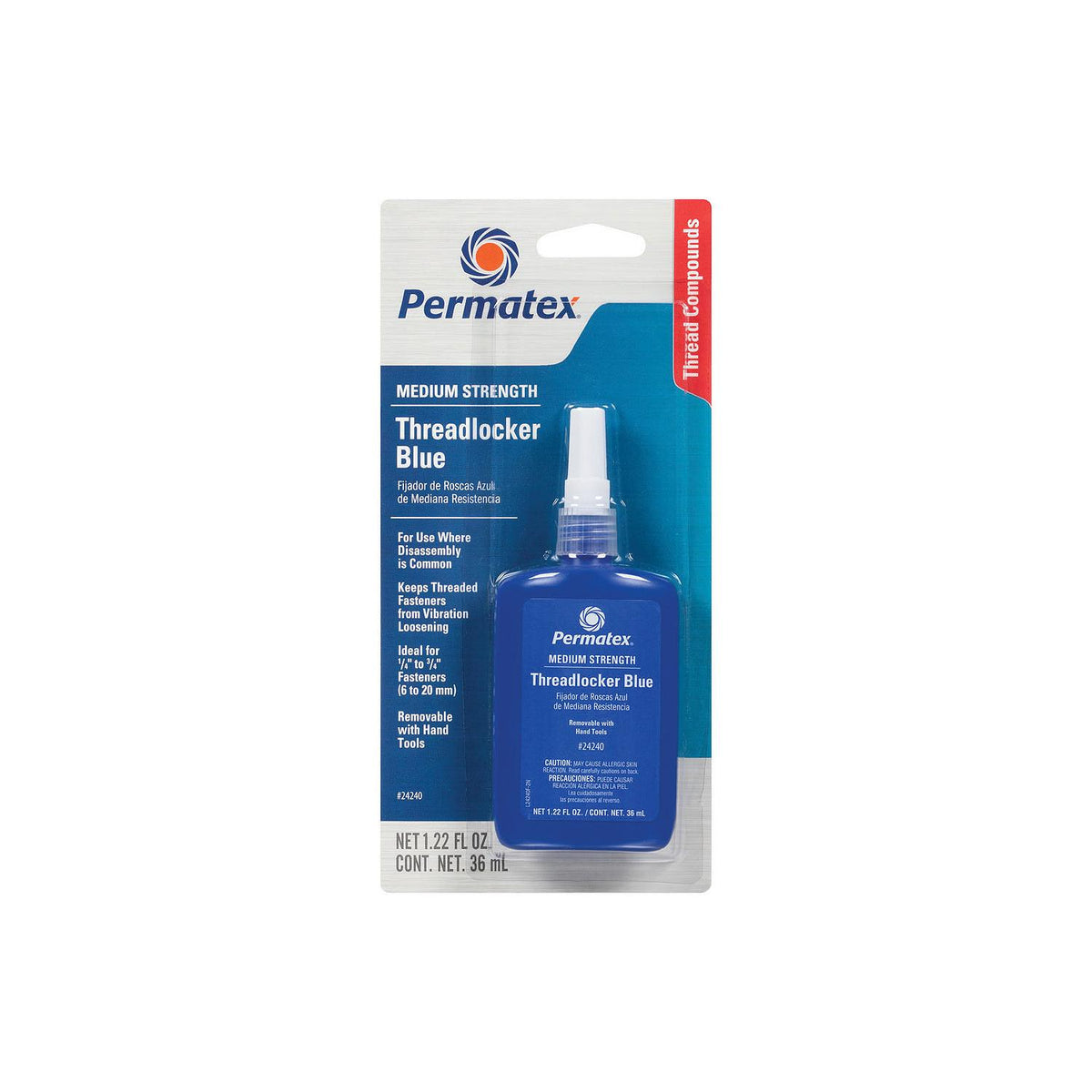 Permatex - 242 Blue Threadlocker Bottle, 36 ml.