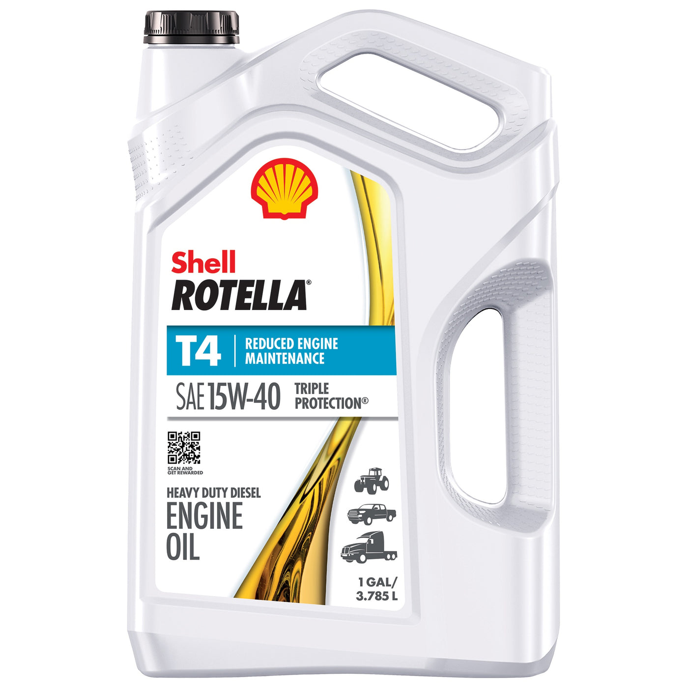 Shell Oil - Rotella T4 Triple Protection 15W-40 Heavy Duty Diesel Engine Oil