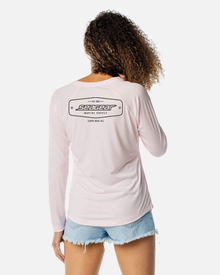 Logo Womens Solar Long Sleeve V-Neck Shirt Vapor