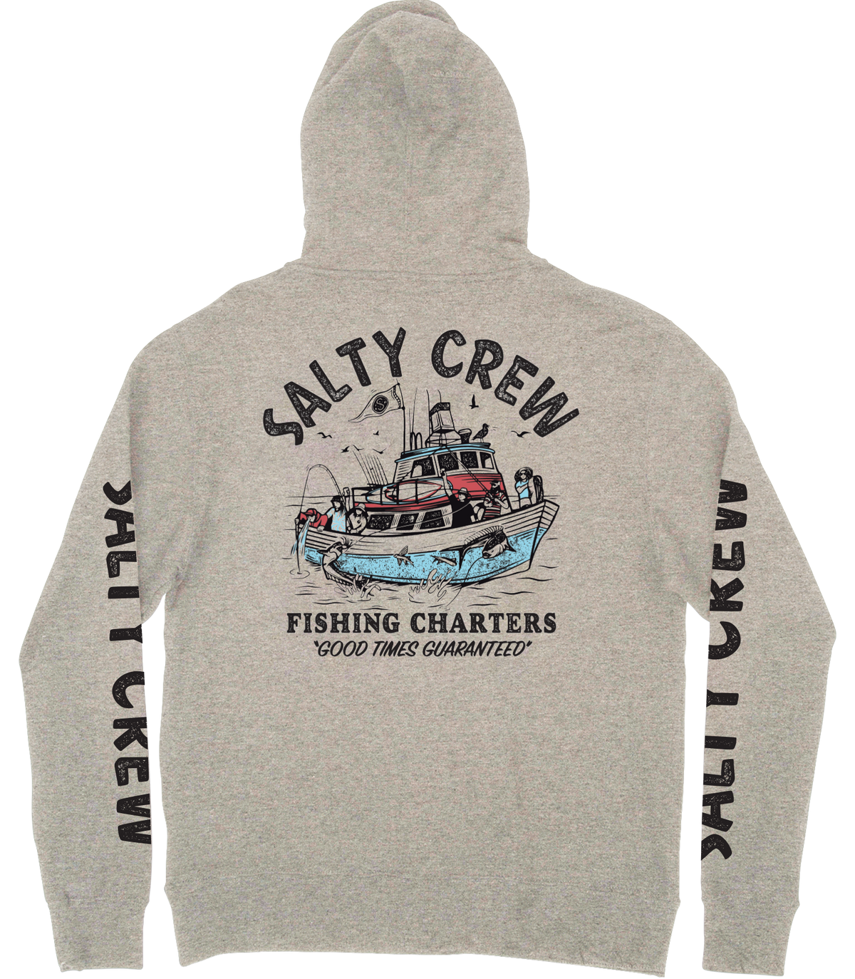 Salty Crew - Fishing Charters Hooded Flee