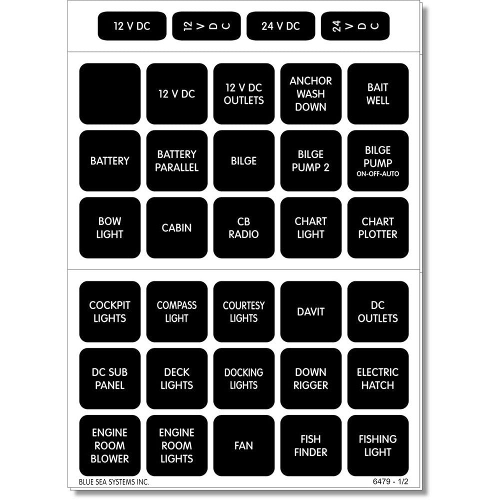 Blue Sea Systems 4216 Square Format Label Set - 60