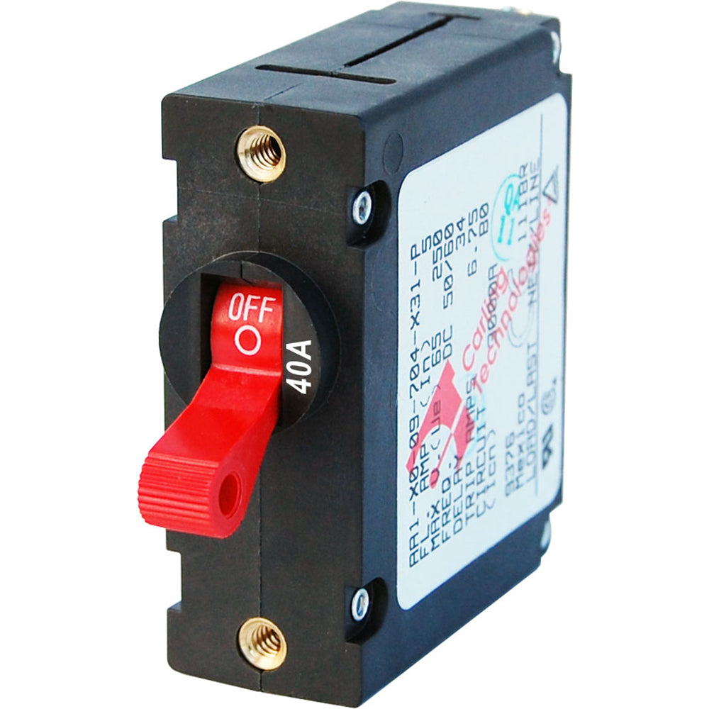 Blue Sea Systems 7225 AC / DC Single Pole Magnetic World Circuit Breaker - 40 Amp