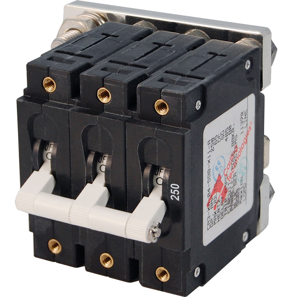 Blue Sea Systems 7270 250A C-Series Triple Pole Toggle DC Circuit Breaker