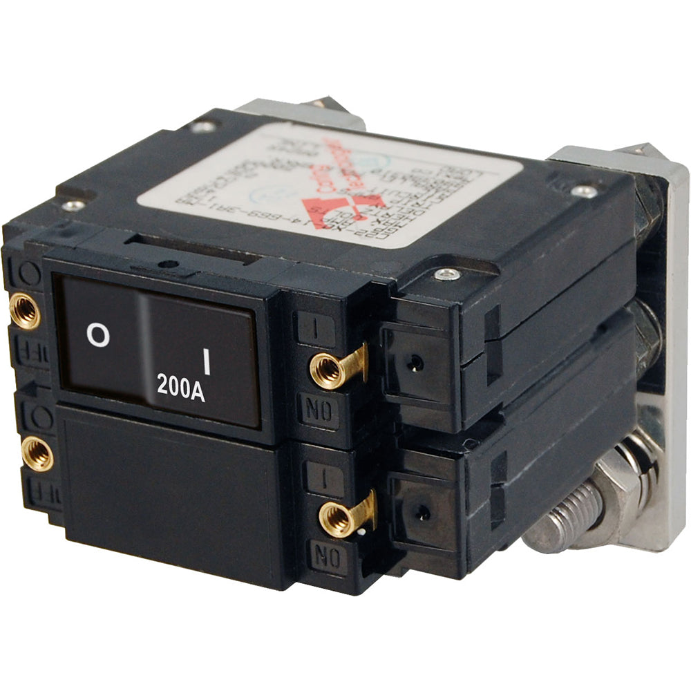 Blue Sea Systems 7476 C - Series Flat Circuit Breaker, Single and Double Pole - 200 Amp