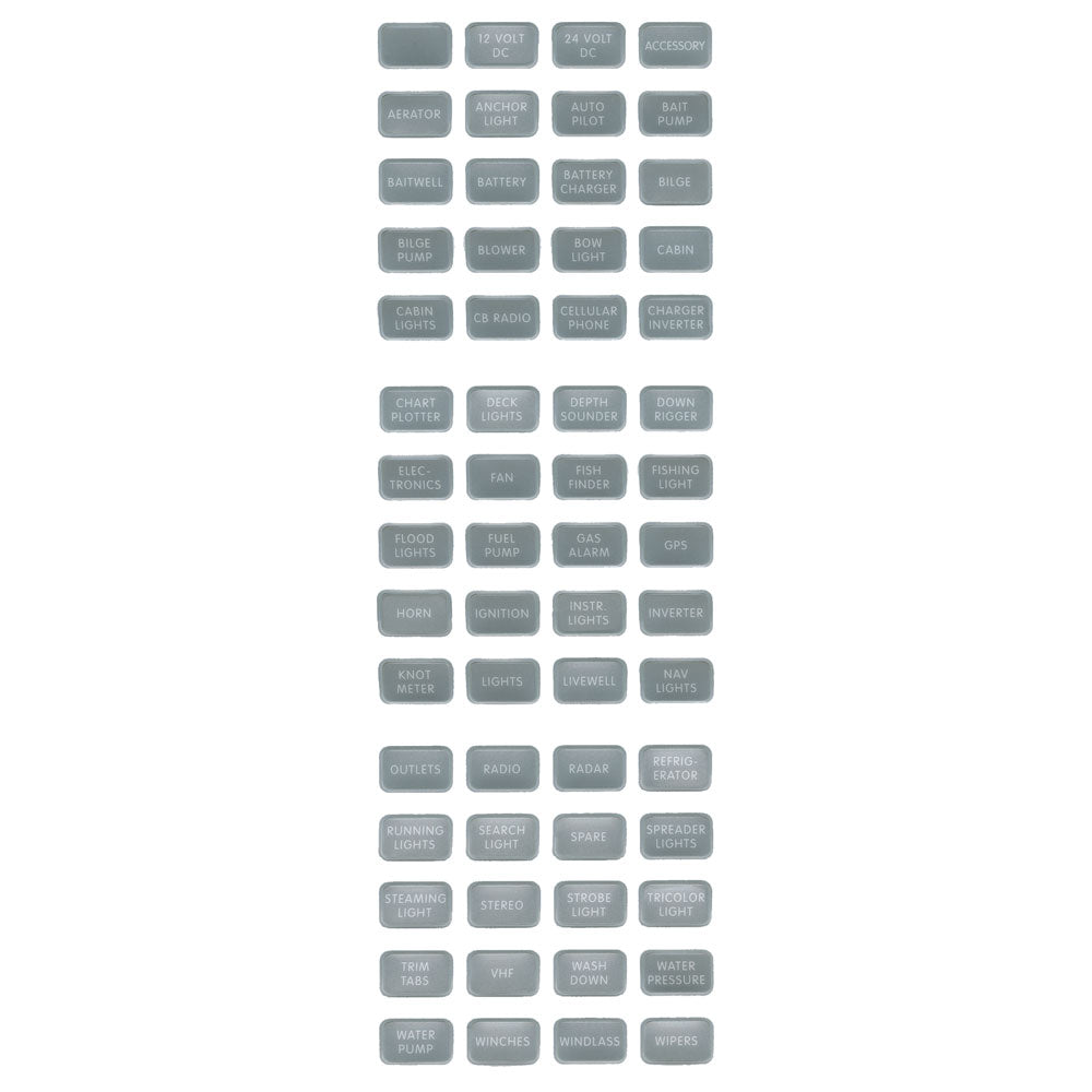 Blue Sea Systems 8217 Grey Small Format Label Kit - 60 Labels