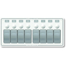 Blue Sea Systems 8271 Water Resistant Panel - 8 Position - White - Horizontal Mount
