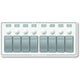 Blue Sea Systems 8271 Water Resistant Panel - 8 Position - White - Horizontal Mount