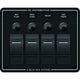 Blue Sea Systems 8372 Water Resistant 4 Position - Black - Horizontal Mount Panel