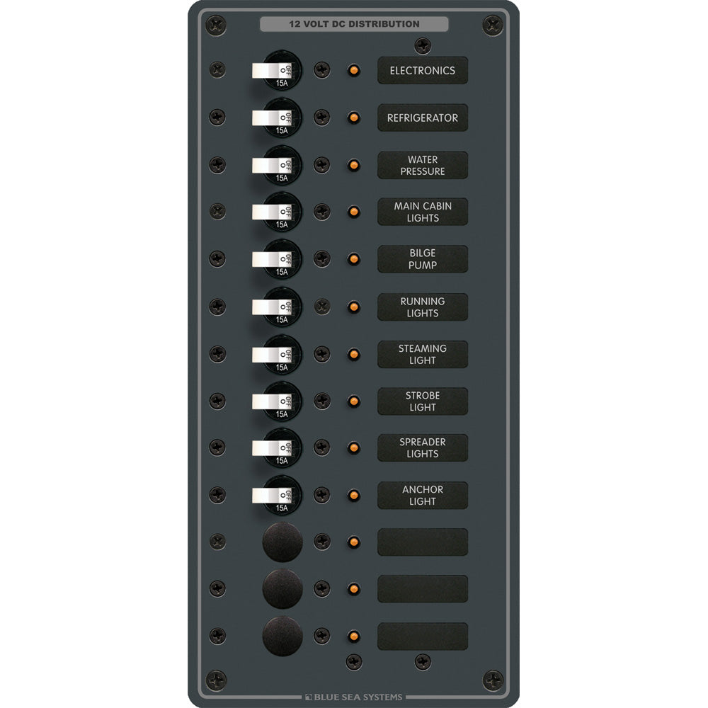 Blue Sea Systems 8376 Panel DC 13 Position Vertical