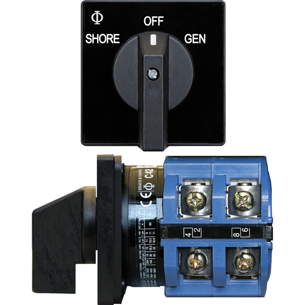 Blue Sea Systems 9011 Switch, AV 120VAC 65A OFF +2 Positions