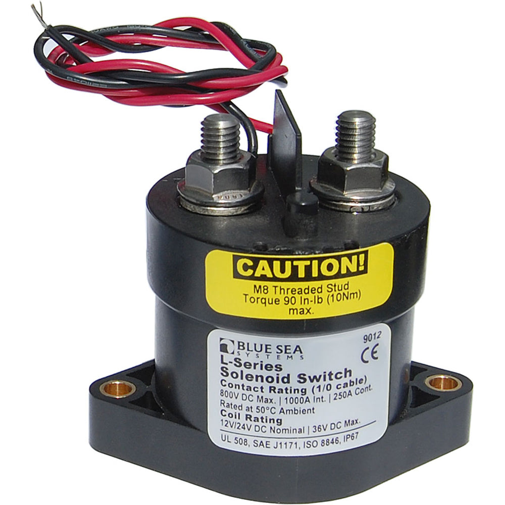 Blue Sea Systems 9012 L Solenoid Switch - 12-24VDC - 250A