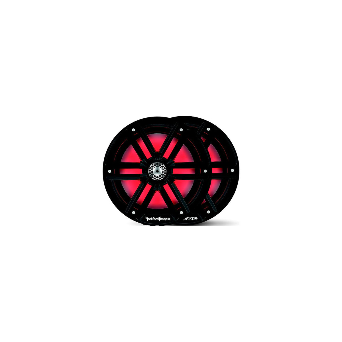 Rockford Fosgate Color Optix™ Marine 2-Way Speakers, 8" Black / Stainless