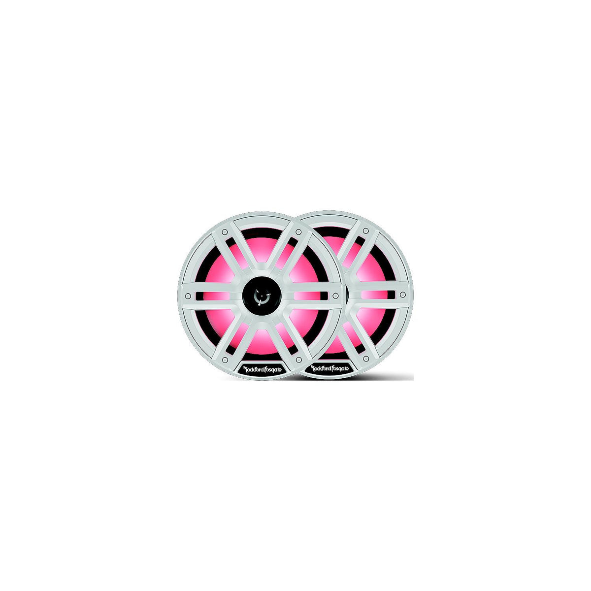 Rockford Fosgate Color Optix™ Marine 2-Way Horn Speakers, White / Stainless