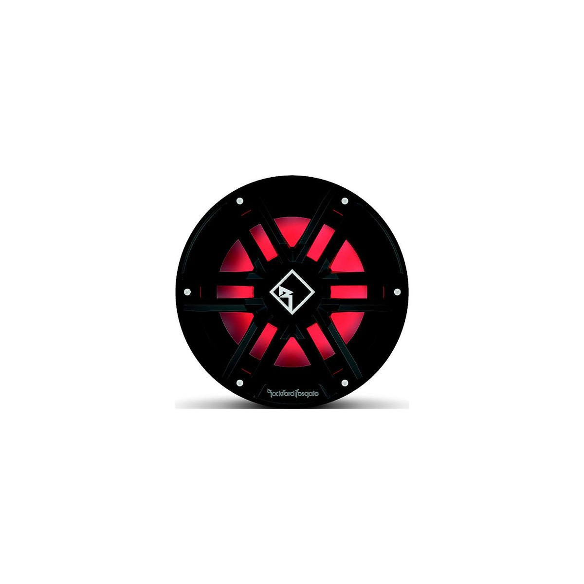 Rockford Fosgate M2D412IB DVC 2Ω Color Optix™ Infinite Baffle Marine Subwoofer, 12" with Black & Stainless Grills