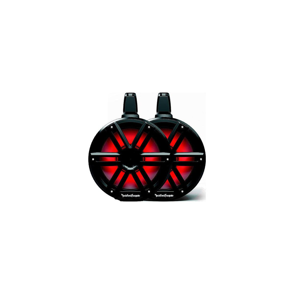 Rockford Fosgate Color Optix™ 2-Way Horn Loaded Wake Tower Speakers, 10" with Black & Stainless Grills
