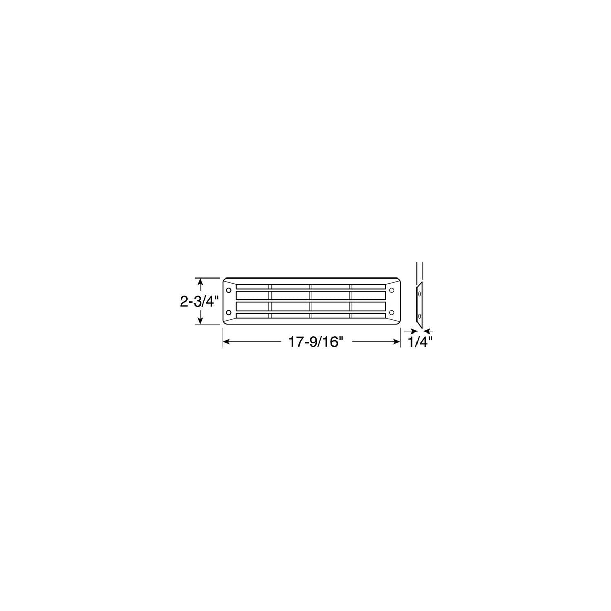 Attwood Marine Louvered Vent Flush Mount-White