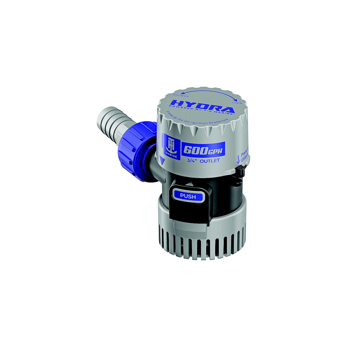 TH Marine PMPBLG6DP Cartridge Bilge Pump, 600 GPH, 4 AMP