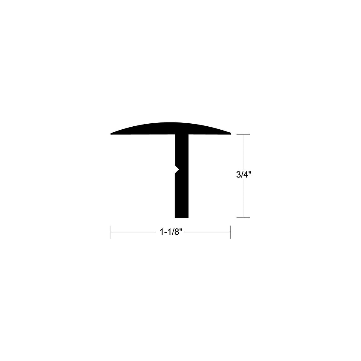 Taco Aluminum T Hatch Trim 3/4" x 1-1/8" x 12'