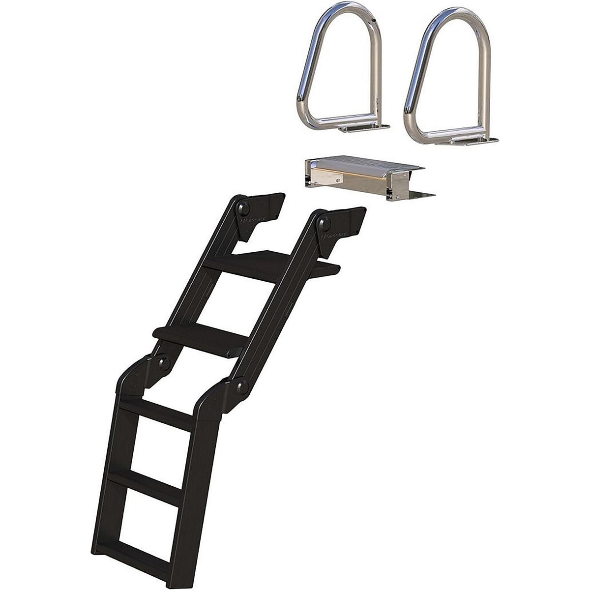 Lewmar SureStep™ Free-Fit Pontoon Boat Ladder, Stainless Steel, 400 lbs. Capacity, 42" H
