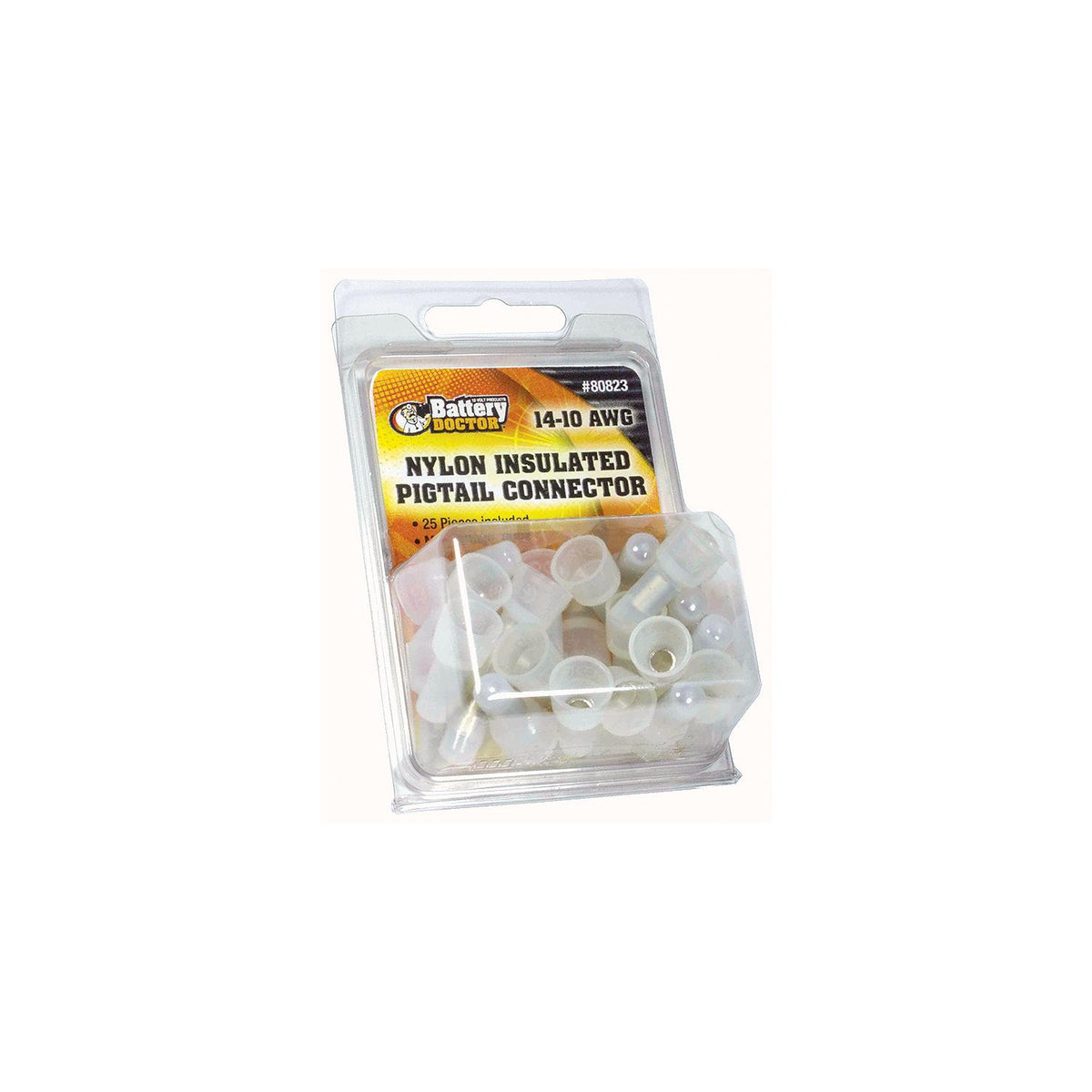 Wirthco Battery Doctor High Temperature Nylon Insulated Pigtail Connector, 12-10 AWG, 25/Pk.