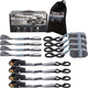 Tiedown Engineering Ratchet Strap, Gray, 2200 lbs. Max Load, 4-Pack, 1" x 15'