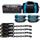 Tiedown Engineering Heavy Duty Car Transport Tie Down, Blue, 5865 lbs. Max Load, 4-Pack, 2" x 96"