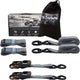 Tiedown Engineering Ratchet Strap, Gray, 5208 lbs. Max Load, 2-Pack, 1.5" x 8'
