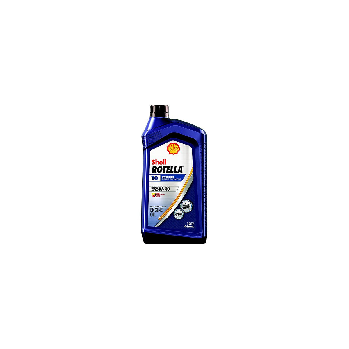 Shell Rotella® T6 Synthetic Heavy Duty Diesel Engine Oil, 5W-40, Qt