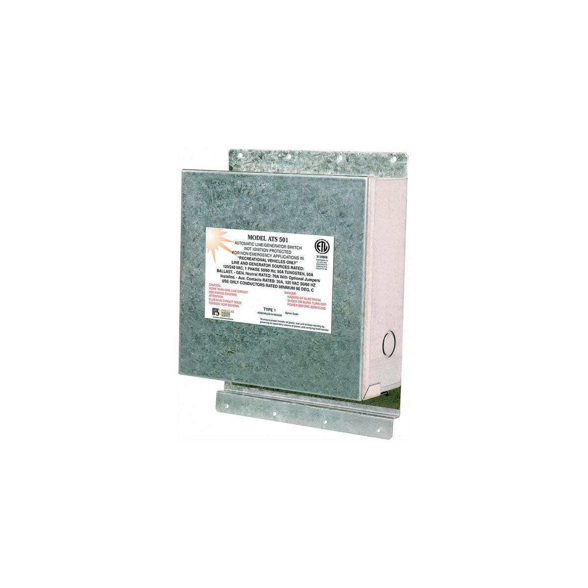Parallax 120/240V 50A ATS Line Generator Switch