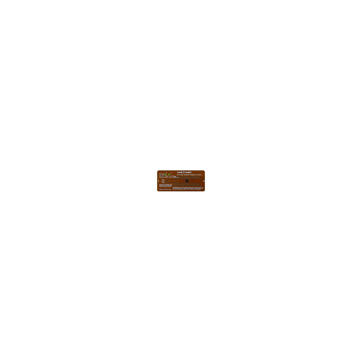 MTI Industries 12V 35 Series Safe-T-Alert Flush Mount RV Dual Carbon Monoxide/Propane Alarm, Brown