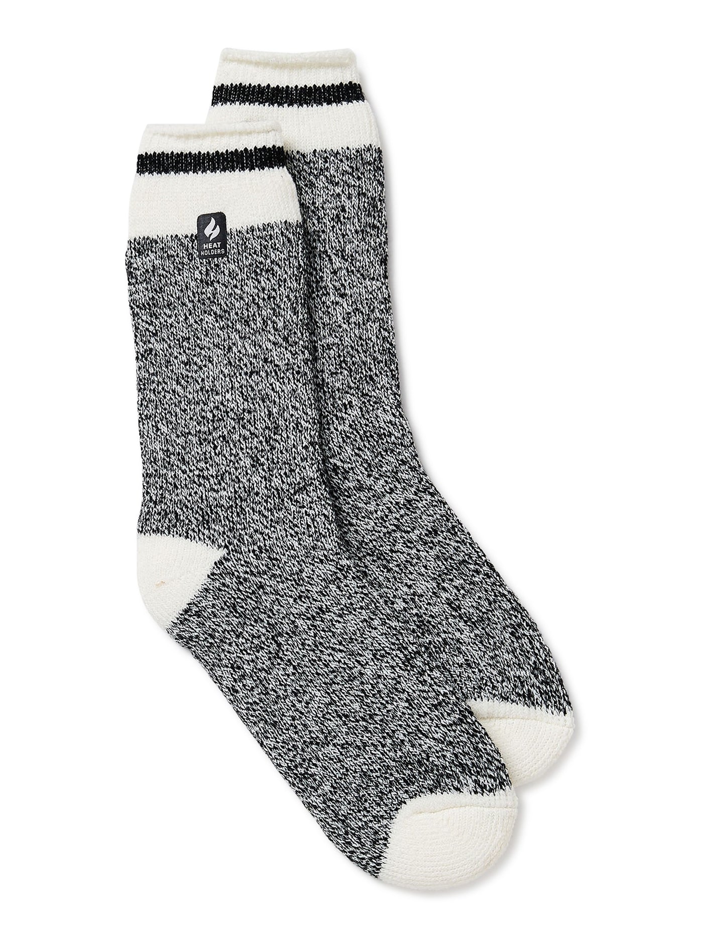 Heat Holders - Mens Jeffrey Cream Block Twist Crew Sock
